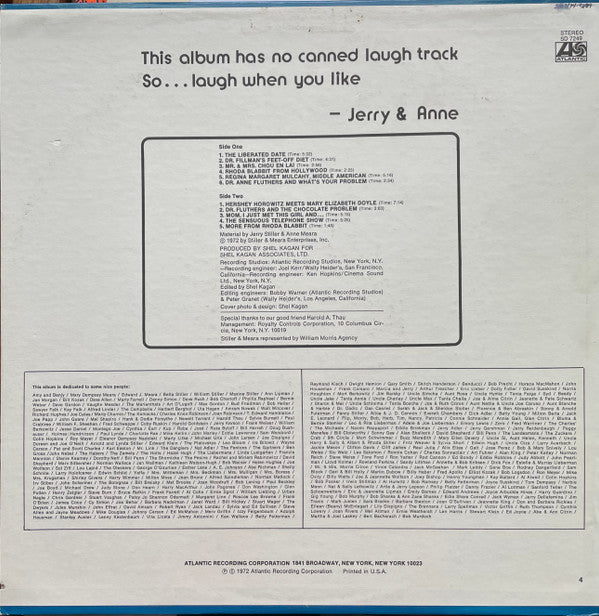 Jerry Stiller & Anne Meara : Laugh When You Like (LP, Album, PRC)