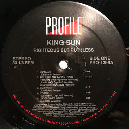 King Sun : Righteous But Ruthless (LP, Album)