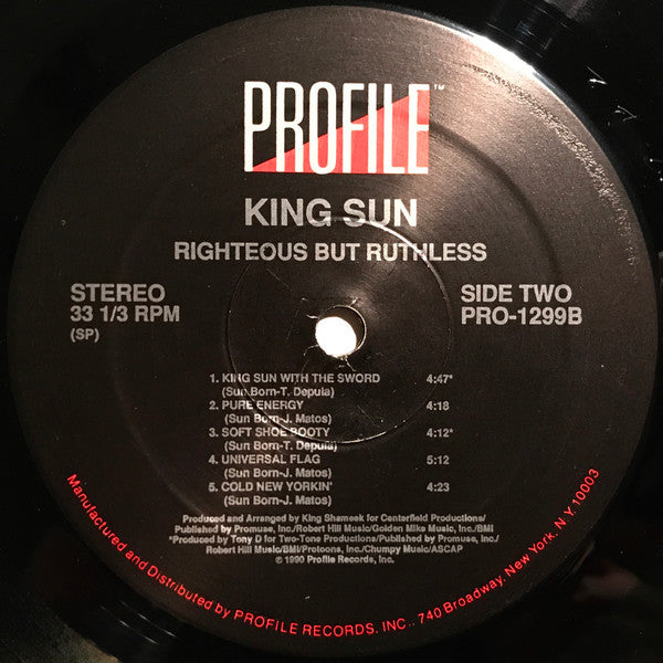 King Sun : Righteous But Ruthless (LP, Album)