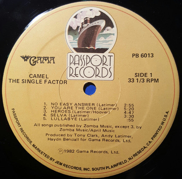 Camel : The Single Factor (LP, Album)