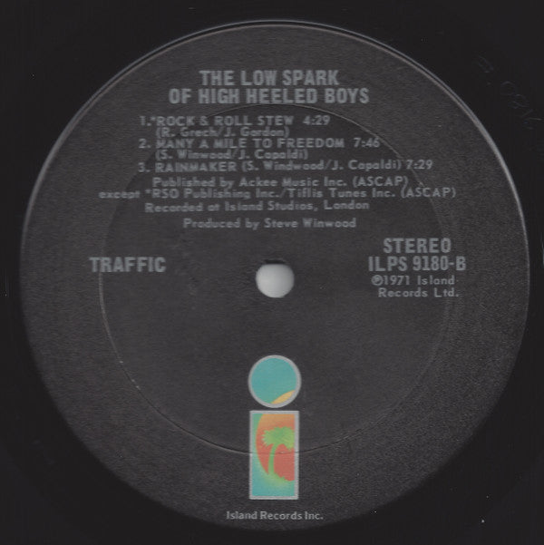 Traffic : The Low Spark Of High Heeled Boys (LP, Album, RE)