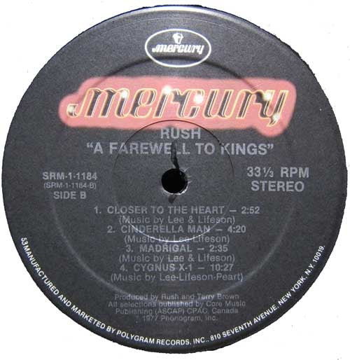 Rush : A Farewell To Kings (LP, Album, RE, Gat)