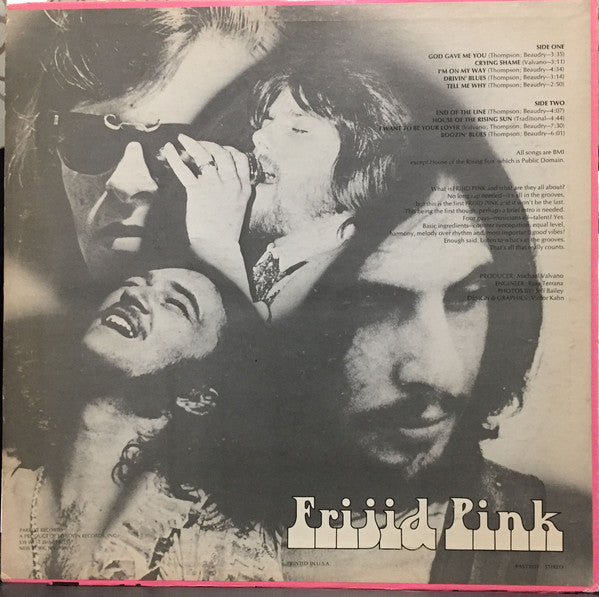 Frijid Pink : Frijid Pink (LP, Album, Aud)