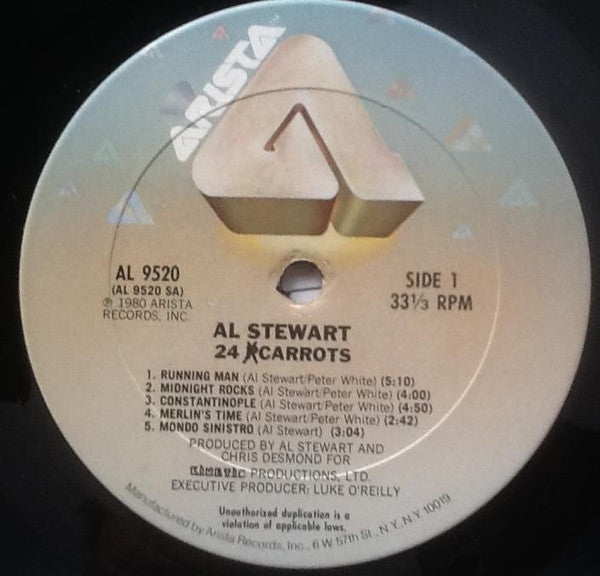 Al Stewart And Shot In The Dark (3) : 24 Carrots (LP, Album, San)