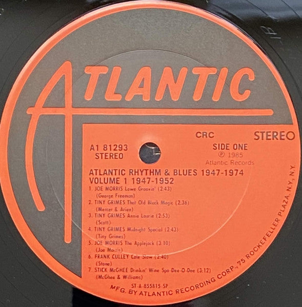 Various : Atlantic Rhythm & Blues 1947-1974 (Volume 1 1947-1952) (2xLP, Comp, Club, RM, CRC)