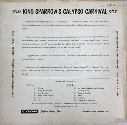 Mighty Sparrow : King Sparrow's Calypso Carnival (LP, Album)