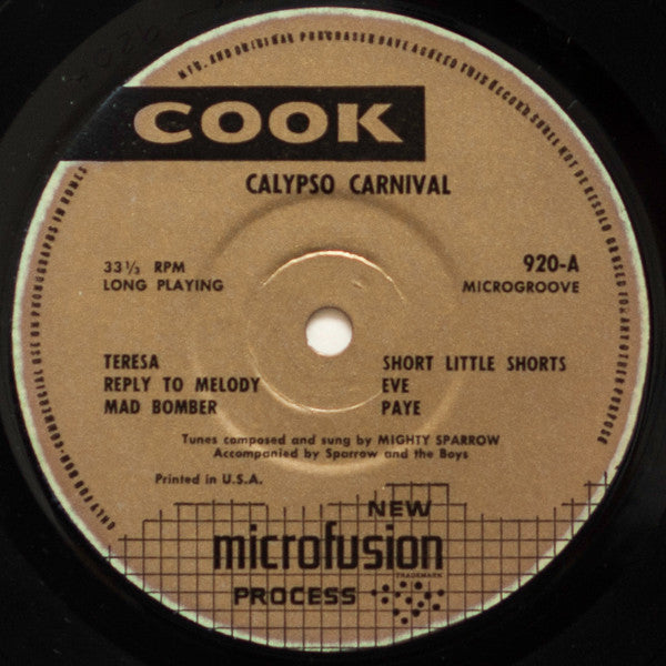 Mighty Sparrow : King Sparrow's Calypso Carnival (LP, Album)