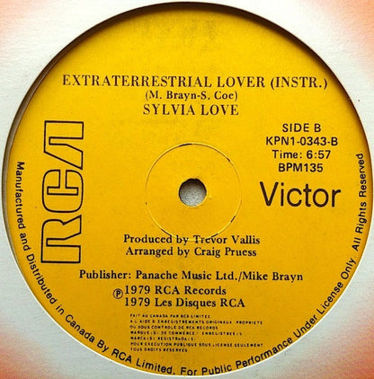 Sylvia Love : Extraterrestrial Lover (12")