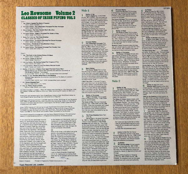 Leo Rowsome : Volume 2  (LP, Comp, Mono)