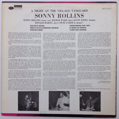 Sonny Rollins : A Night At The "Village Vanguard" (LP, Album, RE)