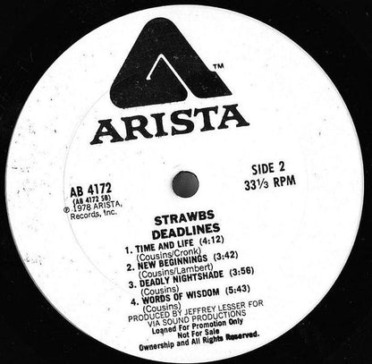 Strawbs : Deadlines (LP, Album, Promo)