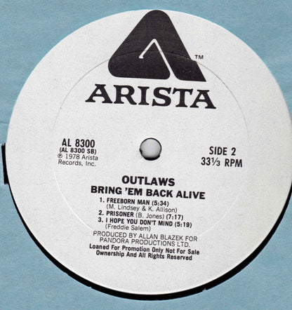 Outlaws : Bring It Back Alive (2xLP, Promo)