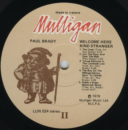 Paul Brady : Welcome Here Kind Stranger (LP, Album)