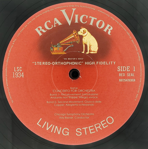 Béla Bartók, Chicago Symphony Orchestra, Fritz Reiner : Concerto For Orchestra (LP, Ltd, RE, RM, 200)