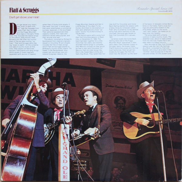 Flatt & Scruggs : Don't Get Above Your Raisin' (LP, Comp)