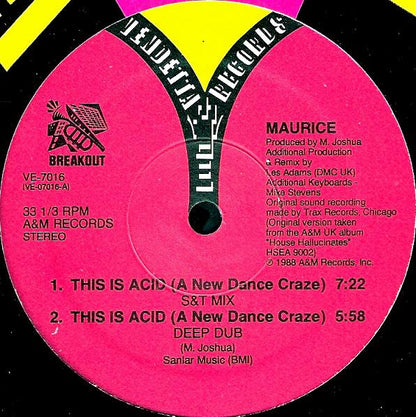 Maurice Joshua : This Is Acid (A New Dance Craze) (12")