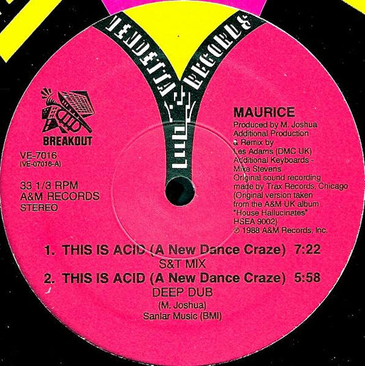 Maurice Joshua : This Is Acid (A New Dance Craze) (12")