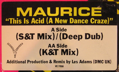 Maurice Joshua : This Is Acid (A New Dance Craze) (12")