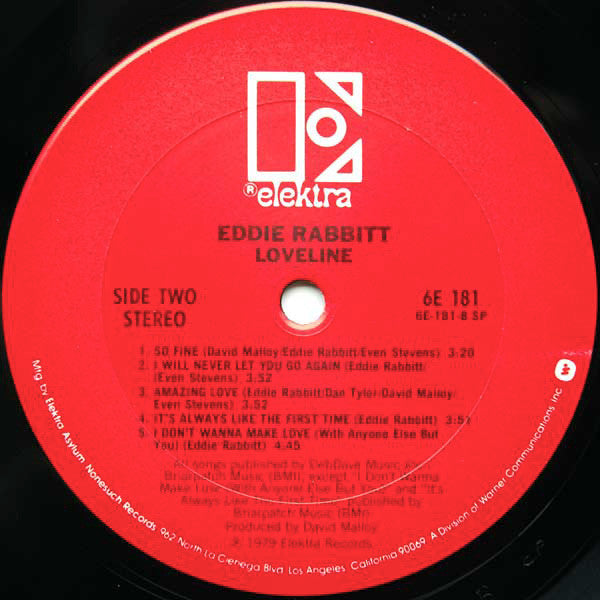 Eddie Rabbitt : Loveline (LP, Album, Ter)