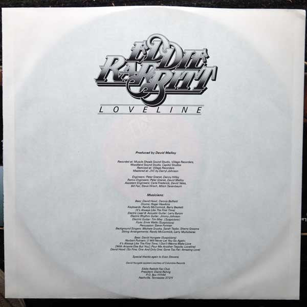 Eddie Rabbitt : Loveline (LP, Album, Ter)