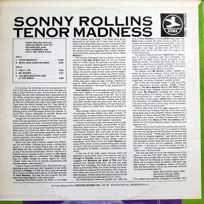Sonny Rollins : Tenor Madness (LP, Album, RE, Ind)
