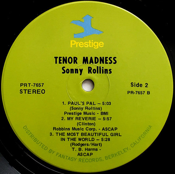 Sonny Rollins : Tenor Madness (LP, Album, RE, Ind)