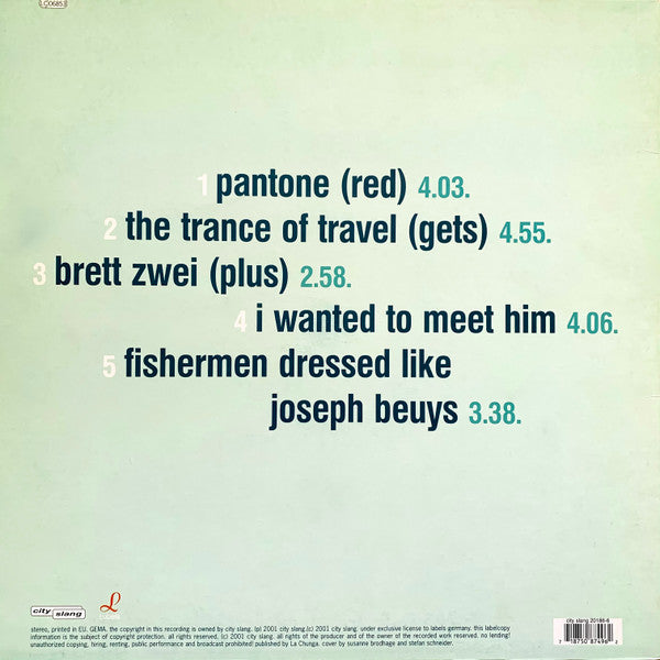 To Rococo Rot And I-Sound : Pantone EP (12", EP)