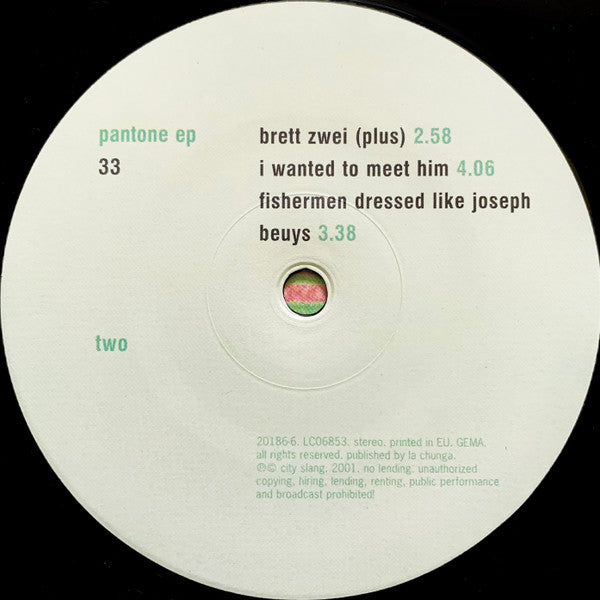 To Rococo Rot And I-Sound : Pantone EP (12", EP)