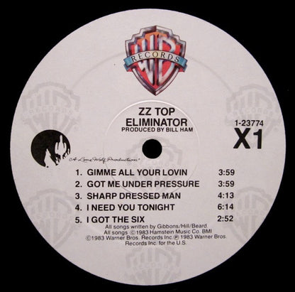 ZZ Top : Eliminator (LP, Album, Spe)