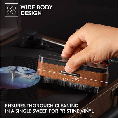 2-in-1 Premium Wooden Record Cleaning Brush
