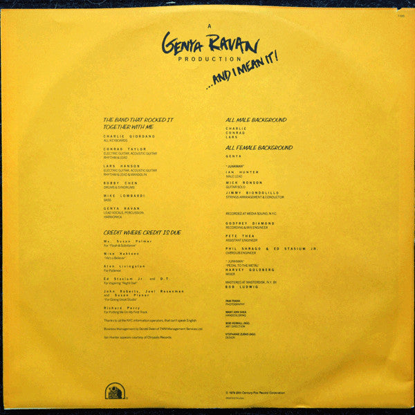 Genya Ravan : ...And I Mean It! (LP, Album)