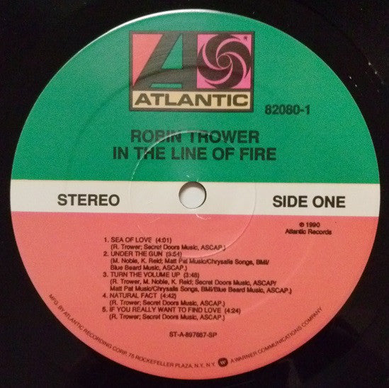 Robin Trower : In The Line Of Fire (LP, Album, Spe)