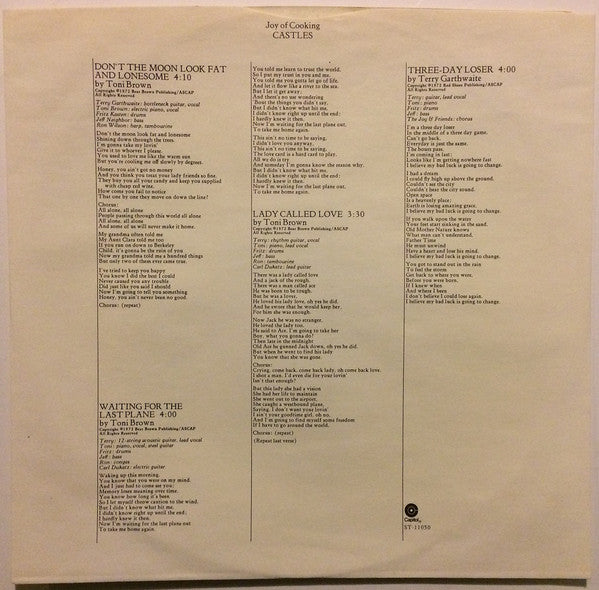 Joy Of Cooking : Castles (LP, Album, Red)
