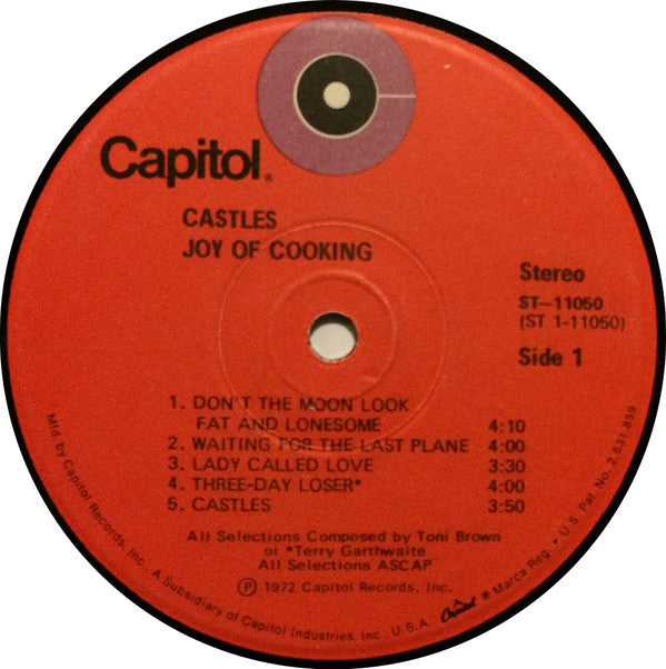 Joy Of Cooking : Castles (LP, Album, Red)