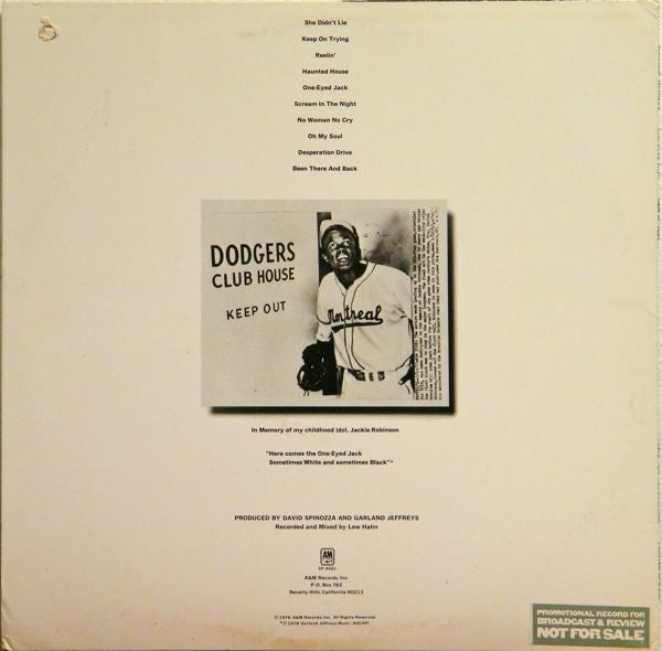 Garland Jeffreys : One-Eyed Jack (LP, Album, Promo)