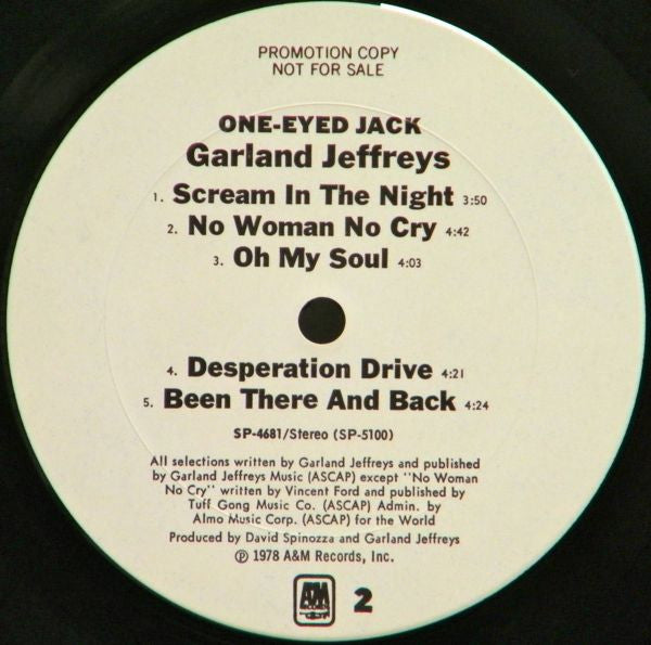 Garland Jeffreys : One-Eyed Jack (LP, Album, Promo)