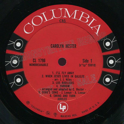 Carolyn Hester : Carolyn Hester (LP, Album, Mono, Promo)