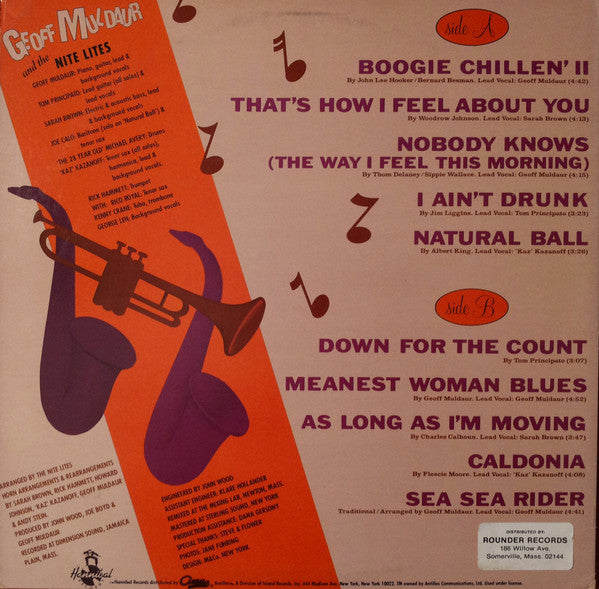 Geoff Muldaur And The The Nite Lites : I Ain't Drunk (LP, Album, Gre)