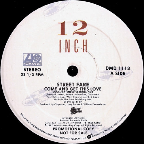 Street Fare : Come And Get This Love (12", Promo)