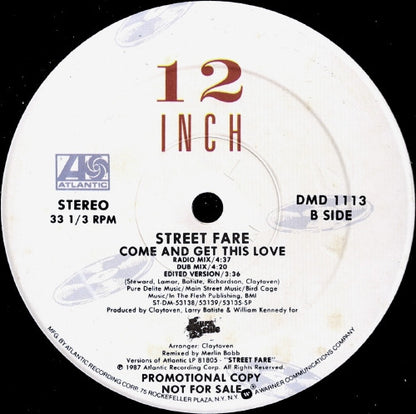Street Fare : Come And Get This Love (12", Promo)