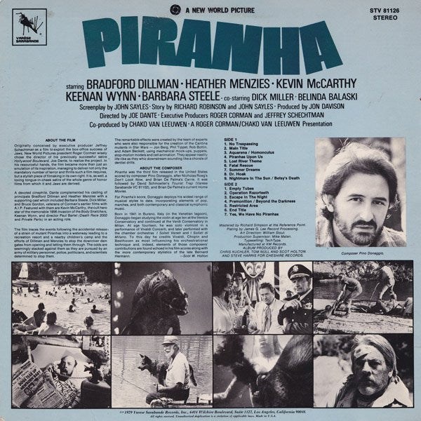 Pino Donaggio : Piranha (Original Motion Picture Soundtrack) (LP)