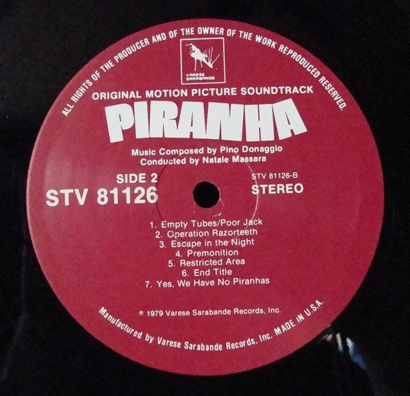 Pino Donaggio : Piranha (Original Motion Picture Soundtrack) (LP)