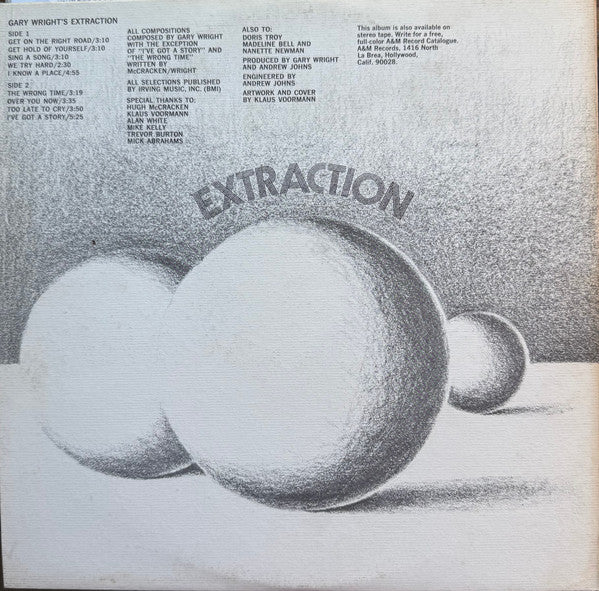 Gary Wright : Gary Wright's Extraction (LP, Album, Pit)