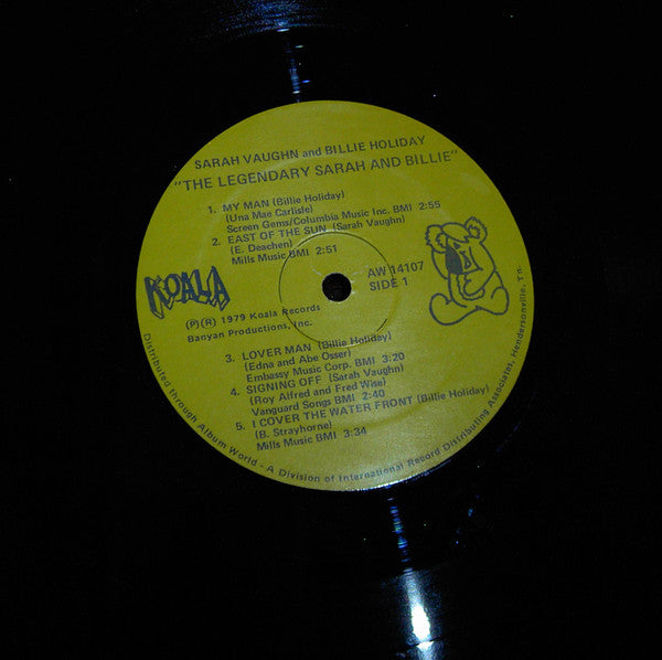 Sarah Vaughan And Billie Holiday : The Legendary Sarah And Billie (LP, Comp)