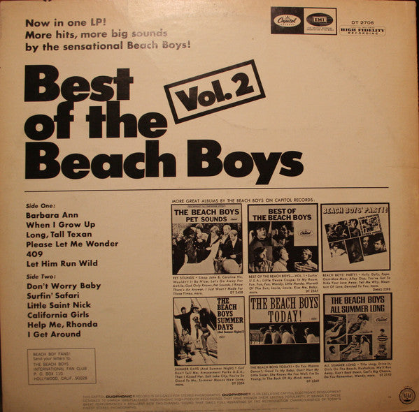 The Beach Boys : Best Of The Beach Boys, Vol. 2 (LP, Comp)