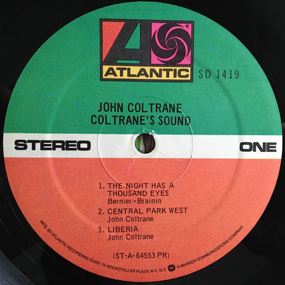 John Coltrane : Coltrane's Sound (LP, Album, RP, Pre)