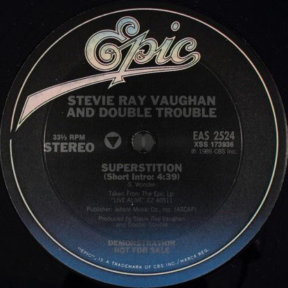 Stevie Ray Vaughan & Double Trouble : Superstition (12", Promo)
