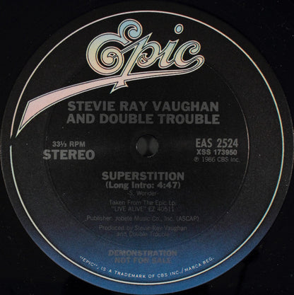 Stevie Ray Vaughan & Double Trouble : Superstition (12", Promo)