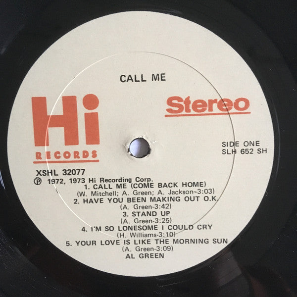 Al Green : Call Me (LP, Album, She)