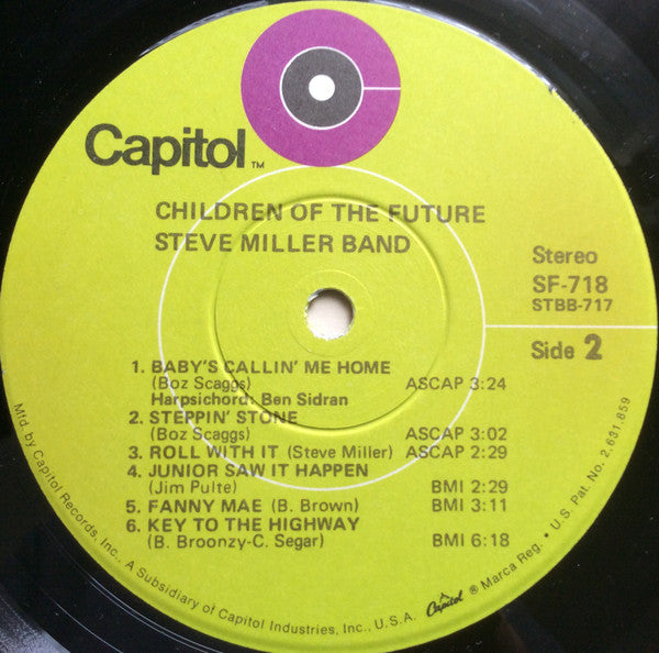 Steve Miller Band : Children Of The Future (LP, Album, RE, Win)